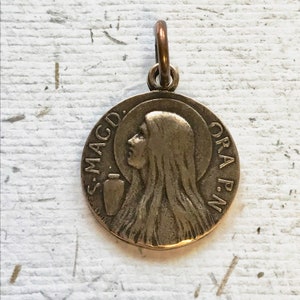Sainte Baume Mary Magdalene Replica Medal / Pendant / Bronze