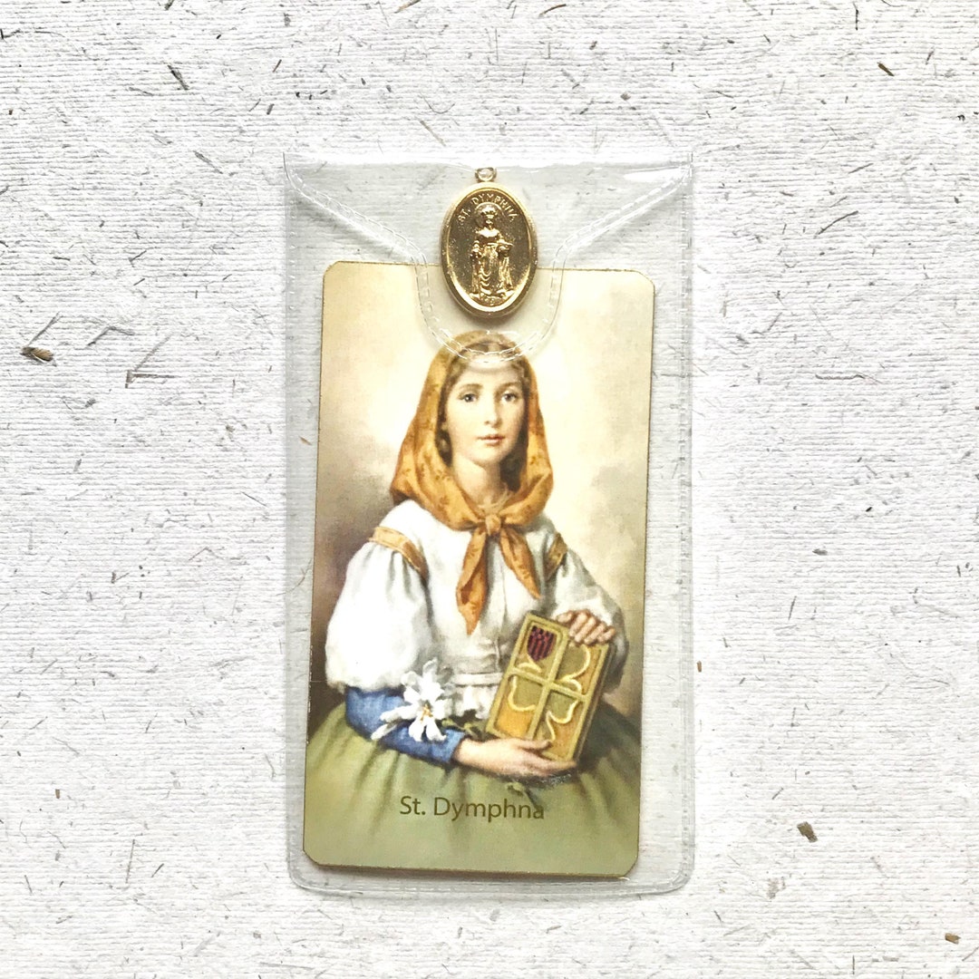 St Dymphna Prayer Card With Medal - Irish Saint - Mental Health - Etsy