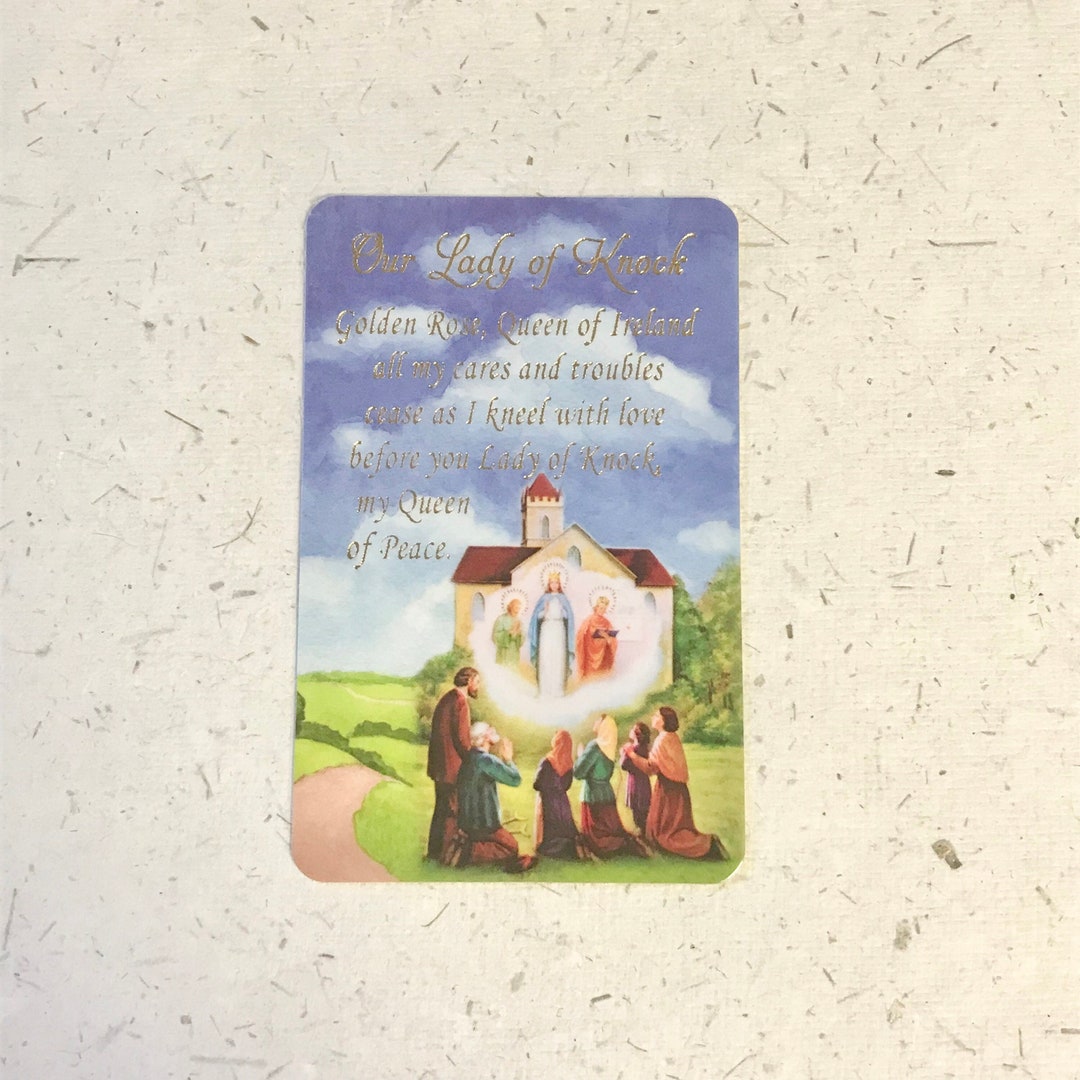 Our Lady of Knock Prayer Card / Our Lady of Peace / Virgin Mary