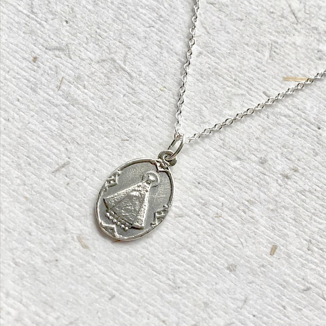 Notre Dame De Hal - Petite Sterling Silver Necklace / Lady of Halle ...