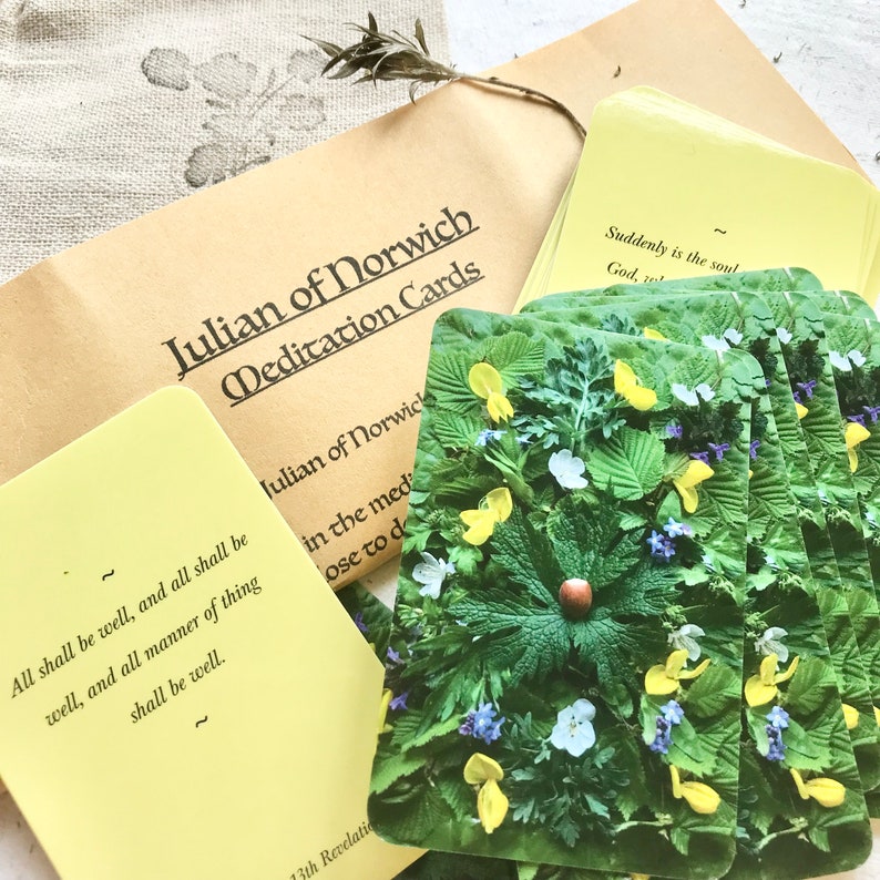 Julian of Norwich Meditation Cards: Botanical Art, All Shall Be Well Deck bild 1
