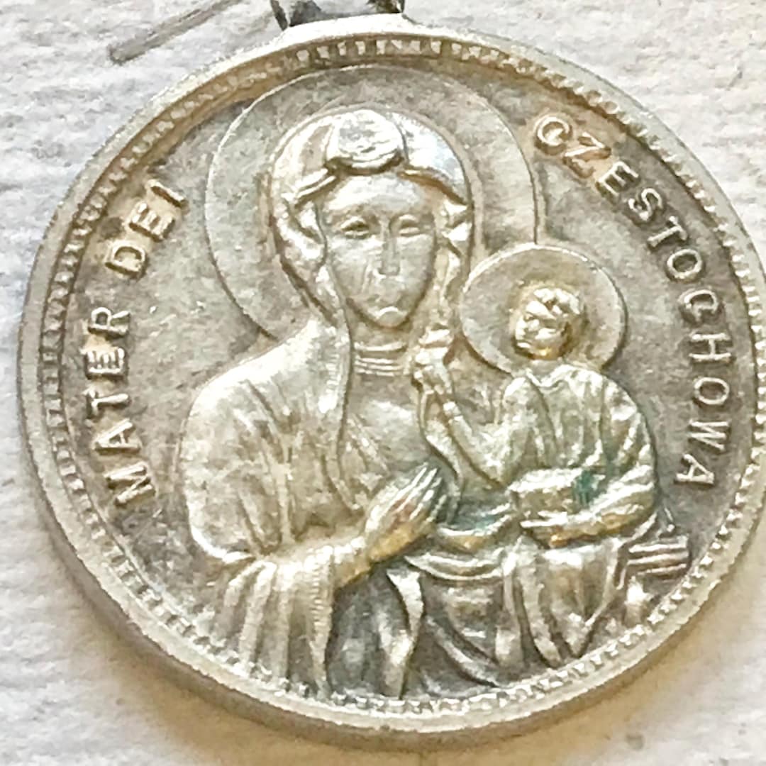 Vintage Our Lady of Czestochowa Medal - Pope John Paul II - Vatican ...