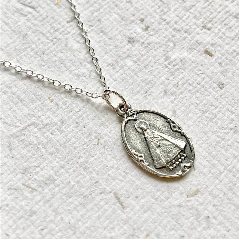 Notre Dame De Hal - Petite Sterling Silver Necklace / Lady of Halle ...