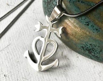 Mary Magdalene Camargue Cross Necklace / Marie Madeleine / Magdalene Rose / Cros de Camarga / Stainless Steel