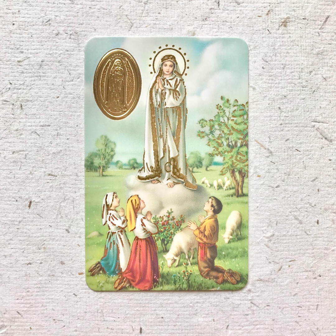 Our Lady of Fatima Prayer Card / Our Lady of the Most Holy Rosary ...