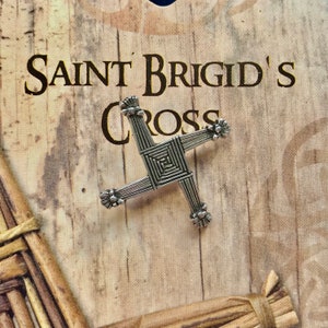 St Brigid's Cross Pin/Brooch Silver Tone- St Brighid - Bridie - St Bridget