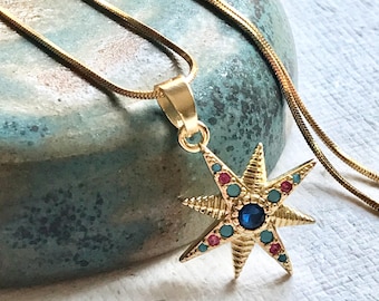 Tiamat Star Necklace - Gold Plated / Ancient Mothers/ Inanna / Ishtar/ Astarte / Mary Magdalene