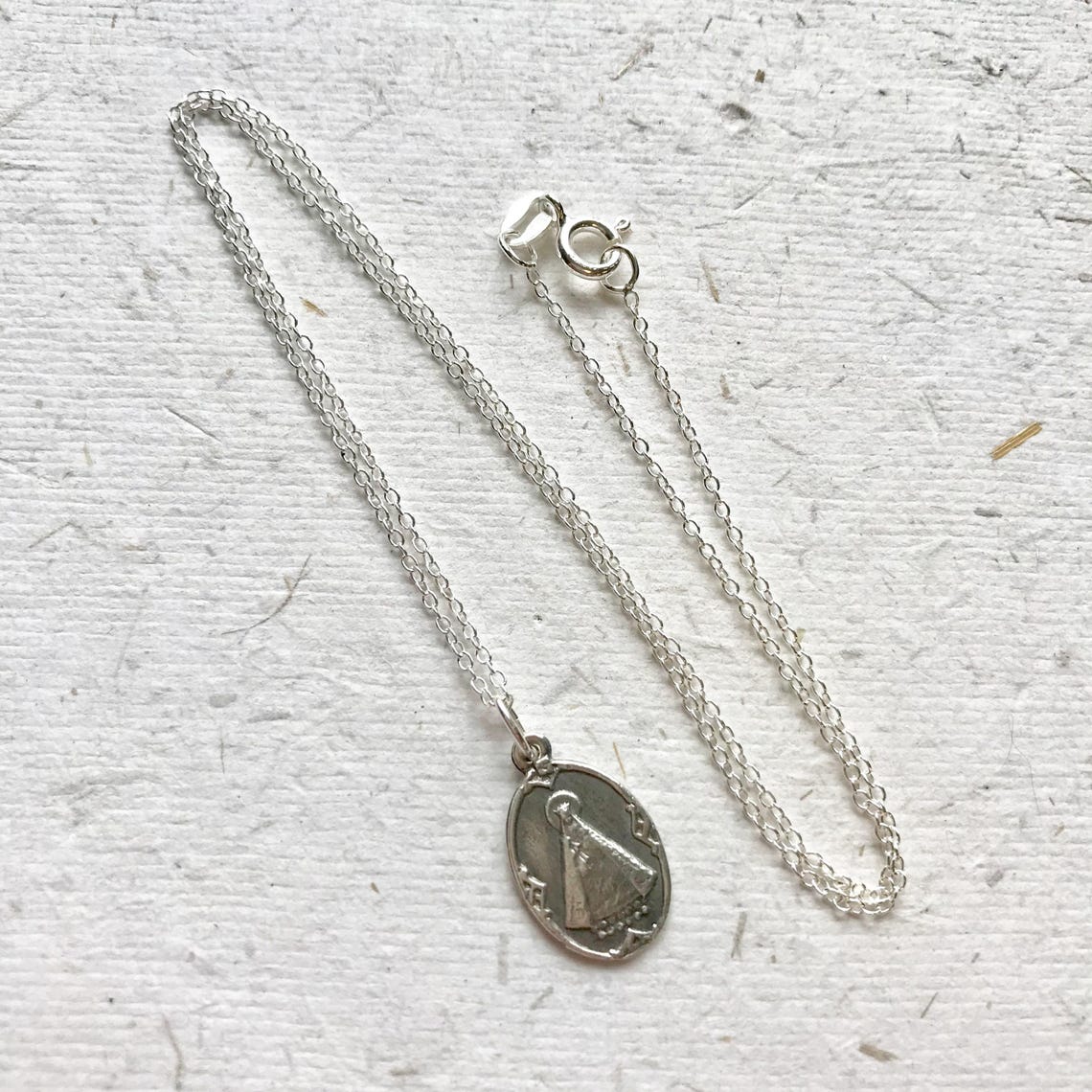 Notre Dame De Hal - Petite Sterling Silver Necklace / Lady of Halle ...
