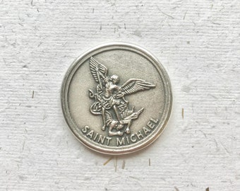 Saint Michael the Archangel Pocket Token / Medal / Prayer / Devotion / Gift / Angel / God / Christian Gift / Spiritual Protection