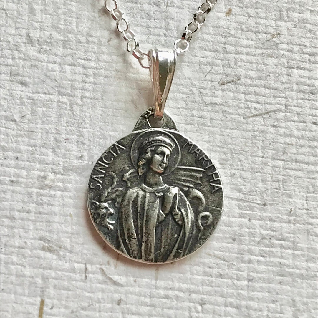 Saint Martha Sterling Silver Necklace / St Martha / St Marta / Tarasque ...