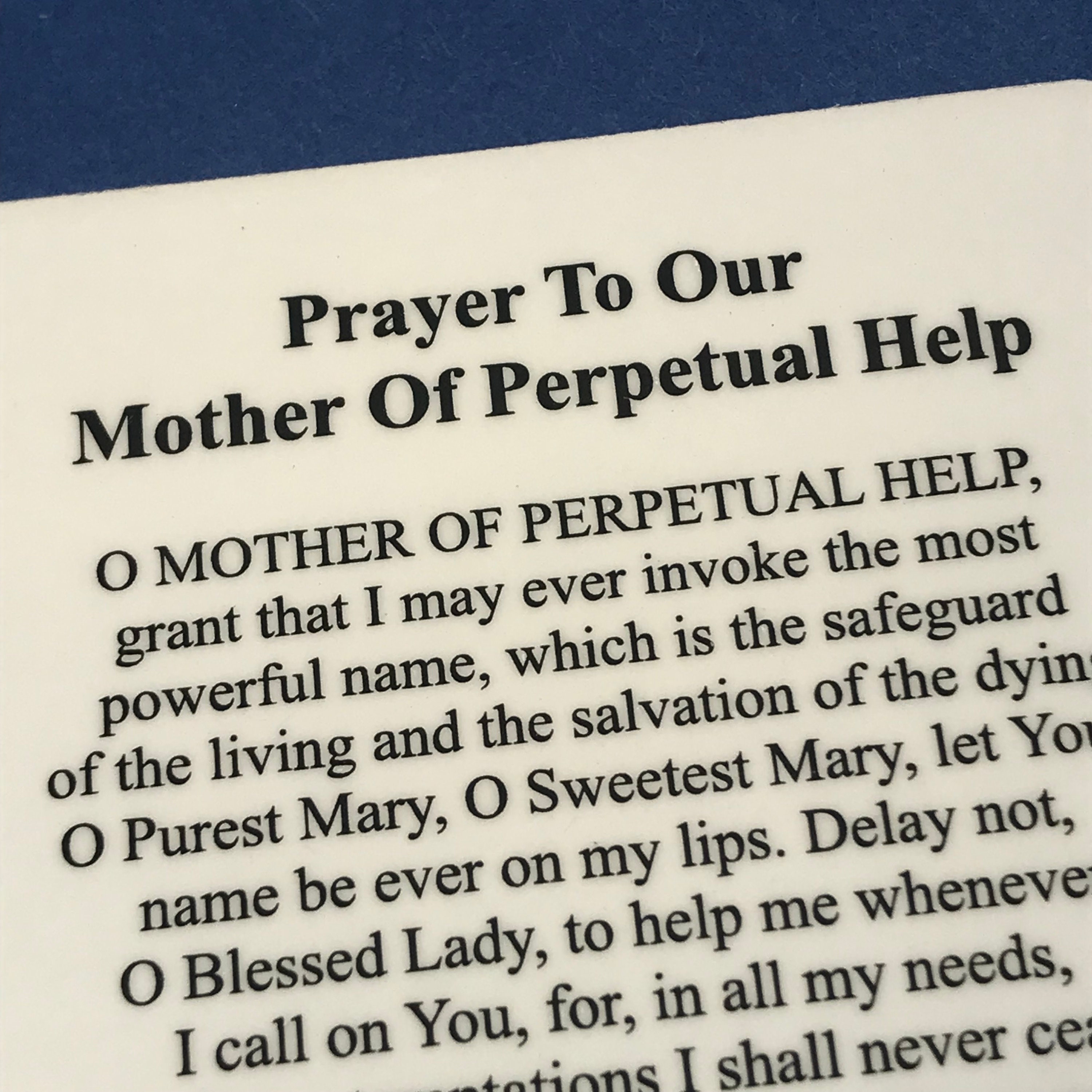 Our Lady of Perpetual Help Prayer Card Ave Maria Virgin - Etsy UK