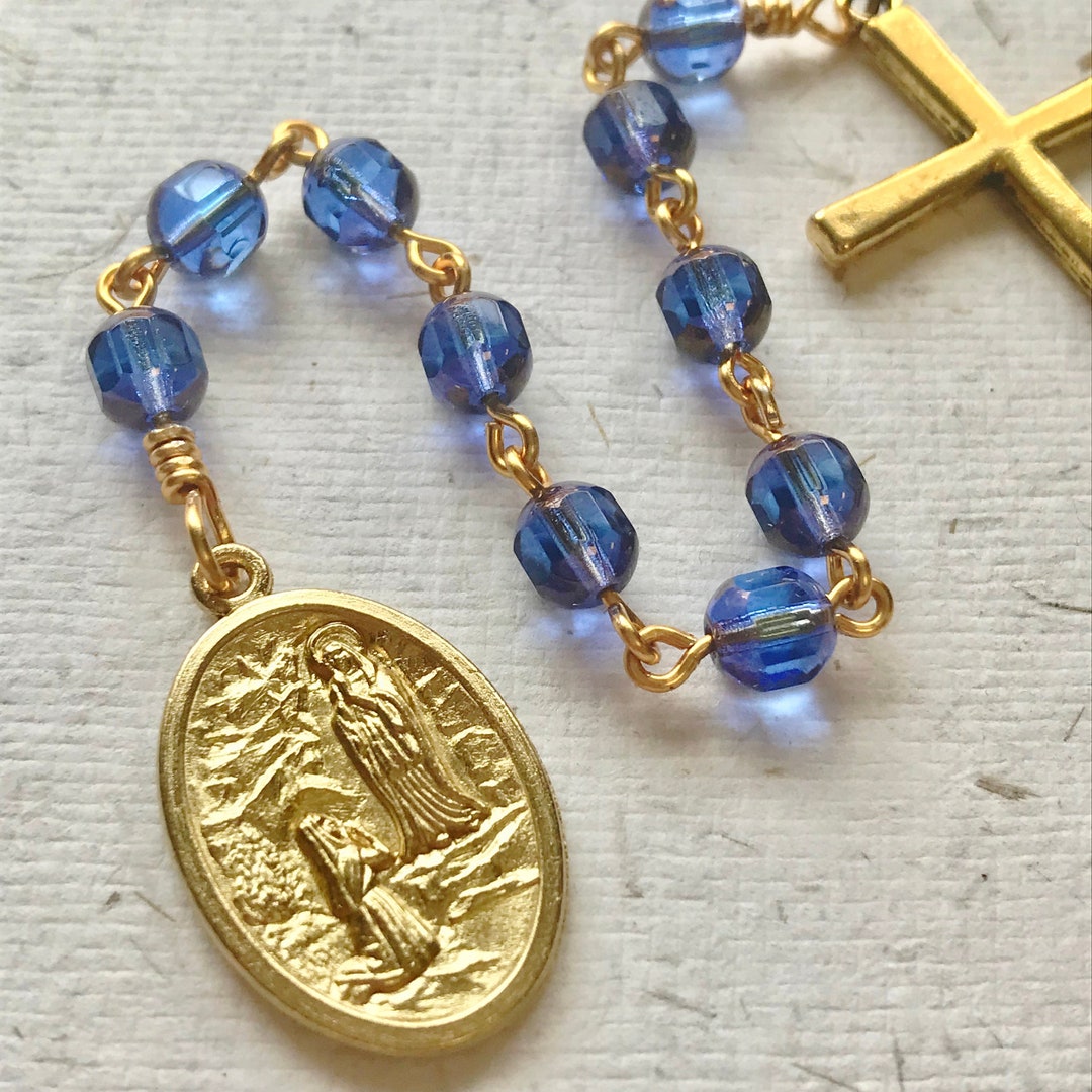 Our Lady of Lourdes / St Bernadette Single Decade Chaplet / Notre Dame ...
