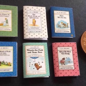 6 livres miniatures pour Winnie l&#39;ourson, 1:12 pour maison de poupée