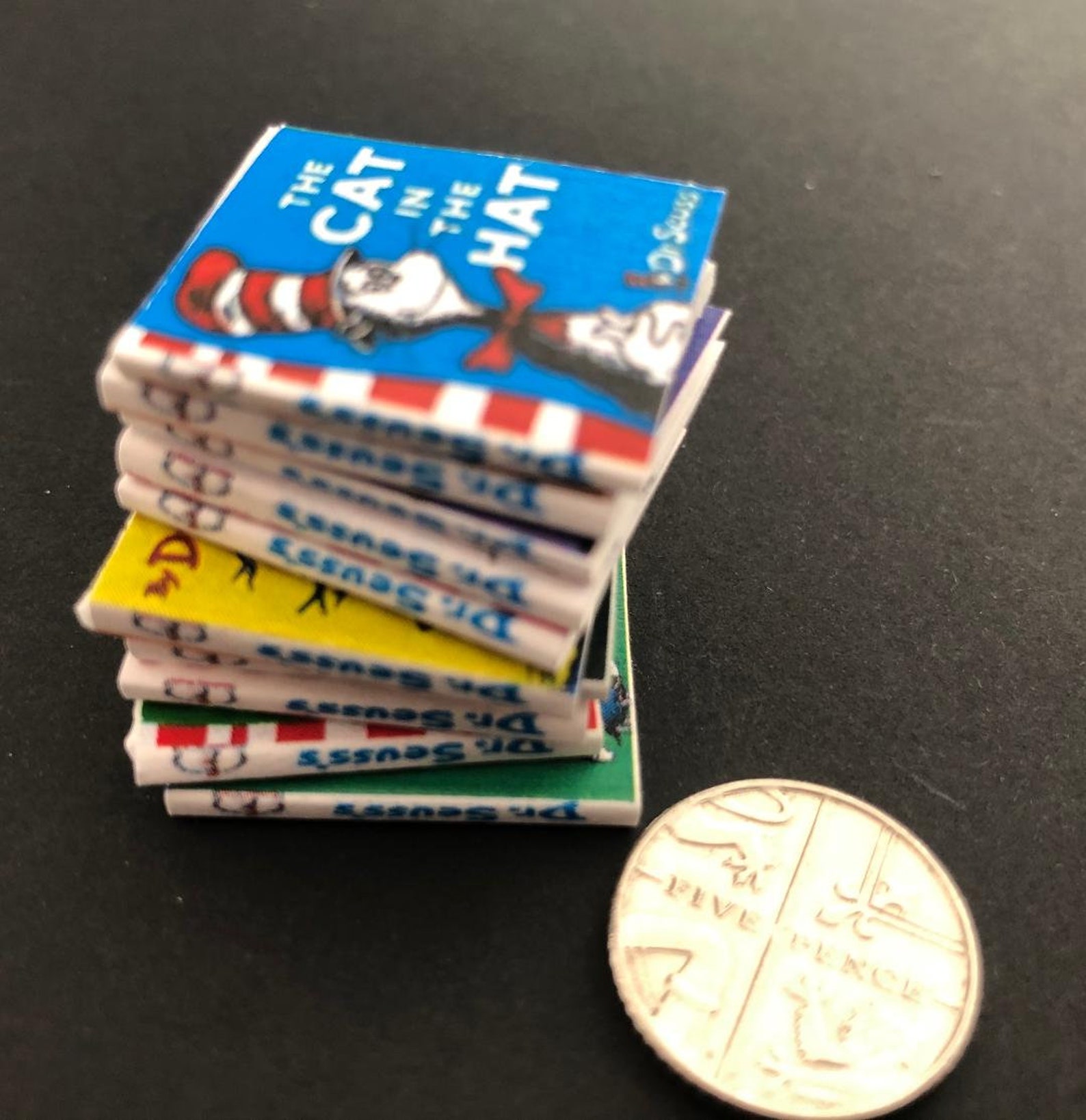 Miniature Dr Seuss Books X 10. 112 for Dolls House.