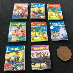 Disneyland magazines x 8.  1:12  scale for dolls house. Set A