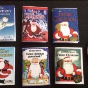 Miniatuur Raymond Briggs Father Christmas-boeken - 6 x 1:12 voor poppenhuis