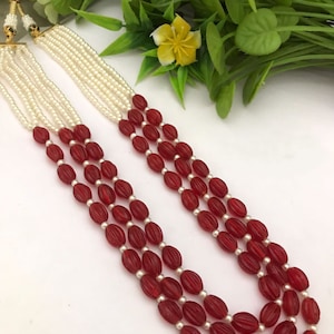 Kundan Long Necklace Set: Jaipur Indian Jewelry