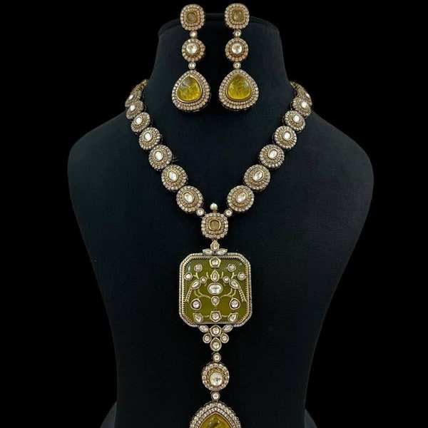 Victorian style Indian kundan Necklace | Indian Jewelry | Pakistani Jewelry | Indian Necklace | wedding Jewelry| Bollywood Jewelry| Jewelry
