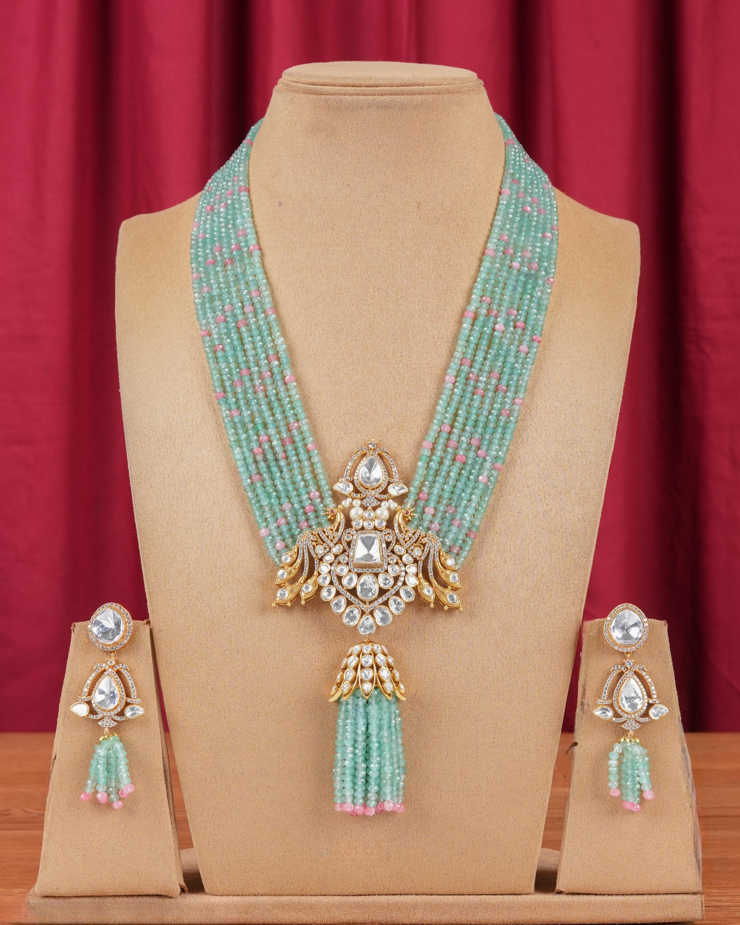 Victorian Style Indian Necklace & Earrings Set - Etsy