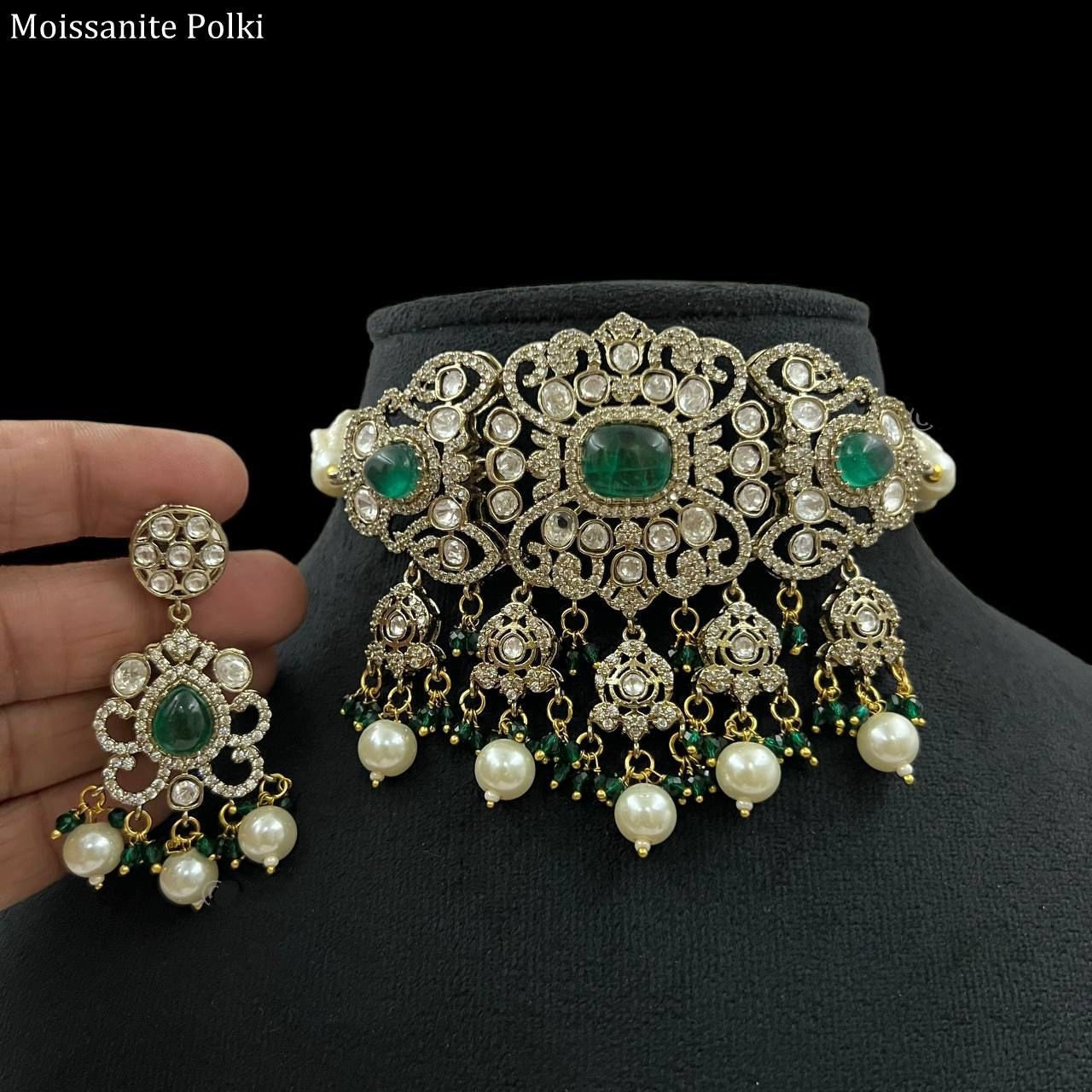 Bridal Jewelry Set, Bridal Choker Necklace Earrings, Wedding Choker, White  Victorian Pearl Jewelry Set, Bridesmaid Jewelry, Choker Set 