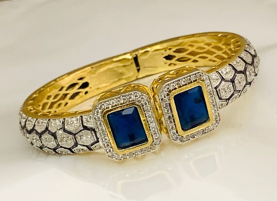 Blue Colour Victorian Bracelet Sabyasachi Jewellery Bracelet Pakistani Jewellery Handmade Bracelet Bollywood Bracelet. Etsy Ireland