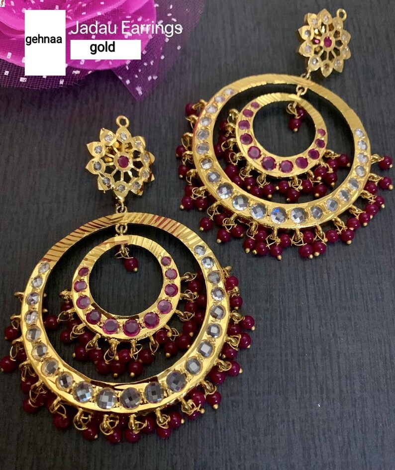 earrings stylish earrings. Jadau earrings Antique Stud earrings