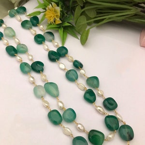 Antique Pearl Necklace: Jaipuri Indian Mala Set