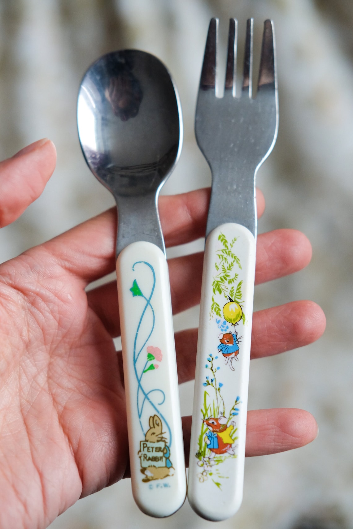Vintage Beatrix Potter Peter Rabbit Child Set:fork and Spoon. - Etsy