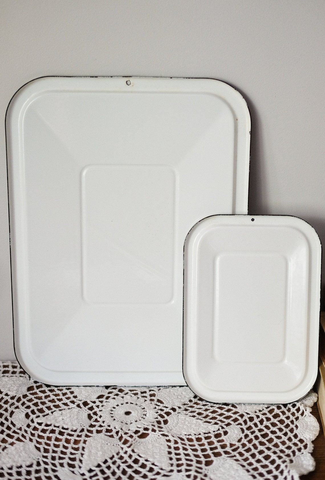 Vintage enamel storage containers with lids. Soviet set rowan Etsy