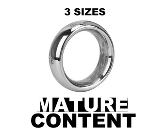 Cock Ring: Heavy Stainless Steel Cock Ring in 3 Sizes MATURE HAND MADE