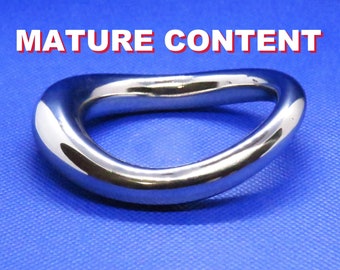 Cock Ring: Stainless Steel Ergonomic Cock Ring in 4 Sizes MATURE HAND MADE