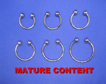 Cock Ring: Metal Glans Ring  Penis Ring Cock Ring MATURE HAND MADE