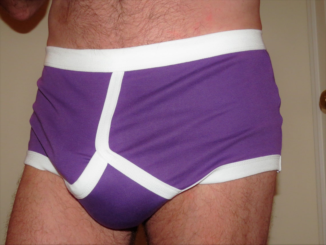 Men's Purple Cotton YFront Briefs Traditional Vintage Etsy