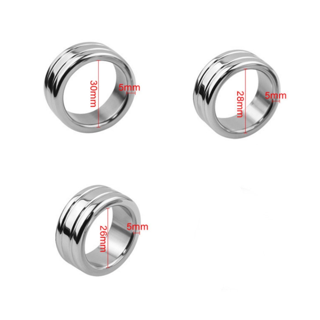 Heavy Stainless Steel Wide Band Glans Penis/cock Ring Grooved Etsy UK