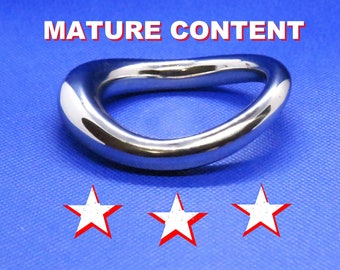 Cock Ring: Stainless Steel Ergonomic Cock Ring in 4 Sizes MATURE HAND MADE