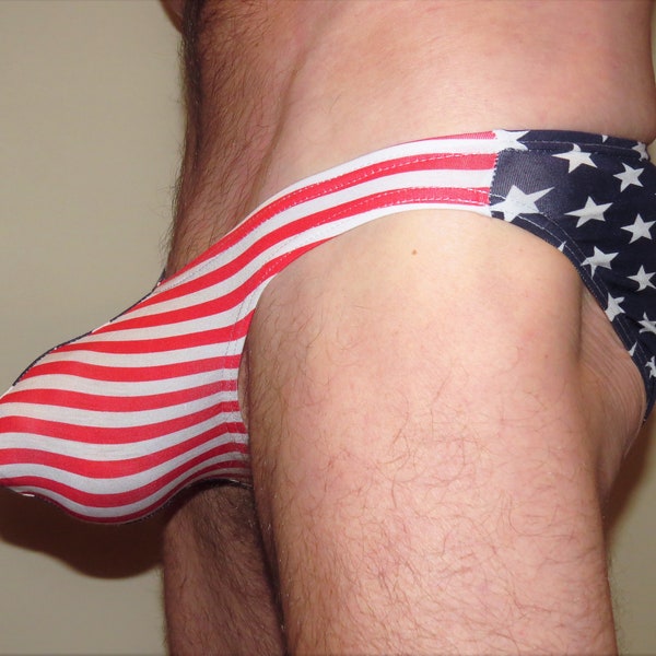 Stars & Stripes Bulge Briefs USA Flag MATURE