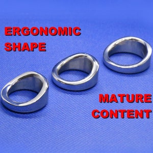 Cock Ring Teardrop Chrome Metal Clit Perenium Massager
