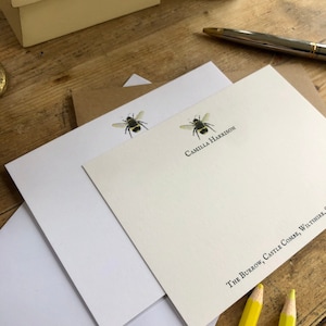 Special Edition Bumble Bee personalisierte Briefkarten, benutzerdefinierte Karten, Bienenkunst, Bienenzeichnung, Muttertag, Geschenkbox, Weihnachtsgeschenk