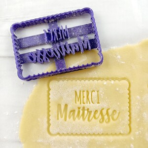 Thank you teacher Cookie Cutter - End of school - Gift idea - French Petit Beurre LU - Cake Mold - Made in France