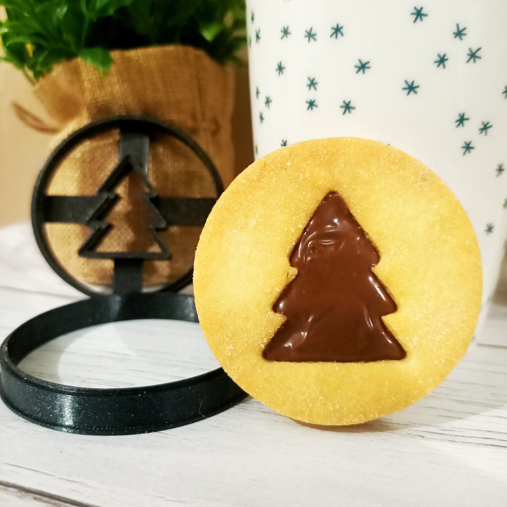 2 Emporte-Pièces - Sapin de Noel Biscuits Joyeux Lavable en Lave-Vaisselle