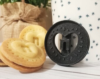 Cookie Clay Cutter - Nutella biscuits - for filled biscuit - Biscuit Mold - Made in France