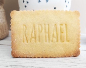Personalized cookie cutter - First name - French Petit Beurre LU - Made in France