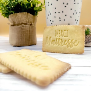 Thank you teacher Cookie Cutter - End of school - Gift idea - French Petit Beurre LU - Cake Mold - Made in France
