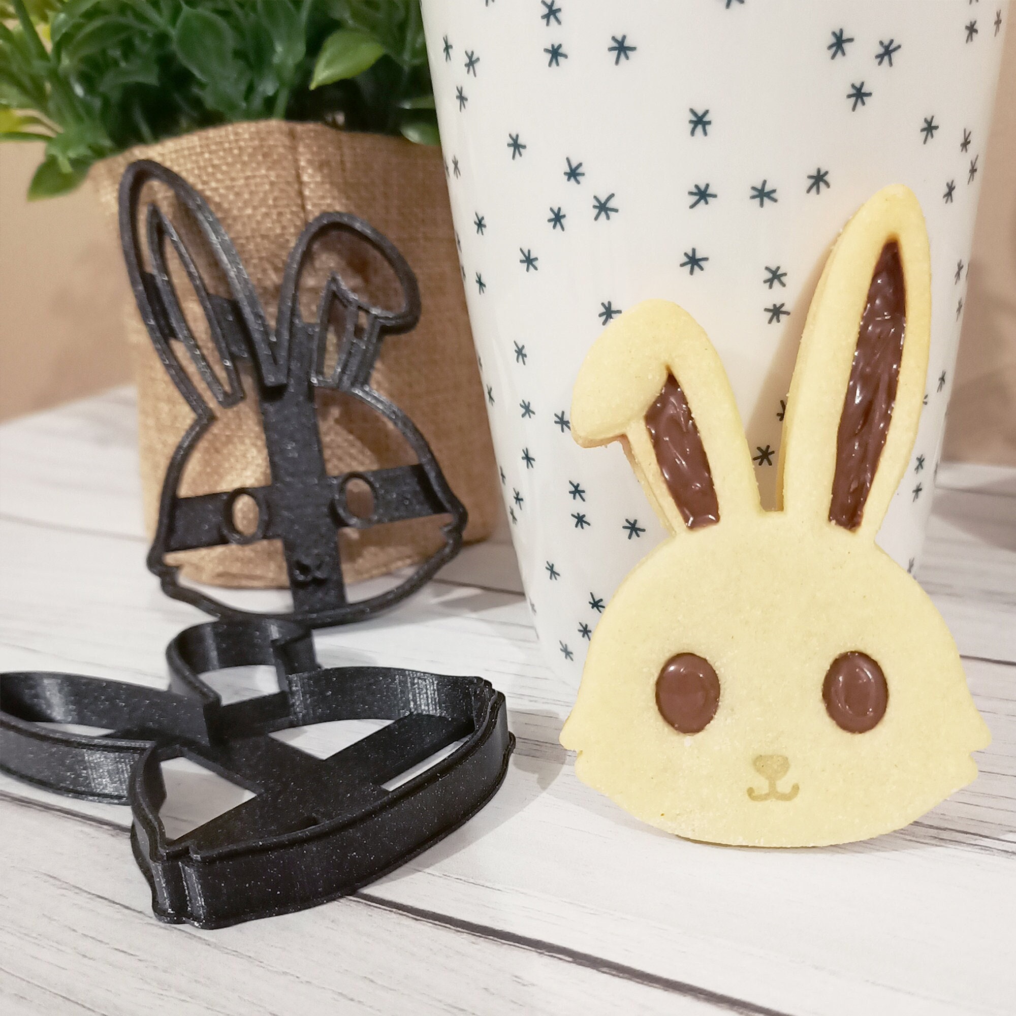 2 Emporte-Pièces - Biscuit Lapin de Paques Découpoirs Pour Sablé Lavable en Lave-Vaisselle