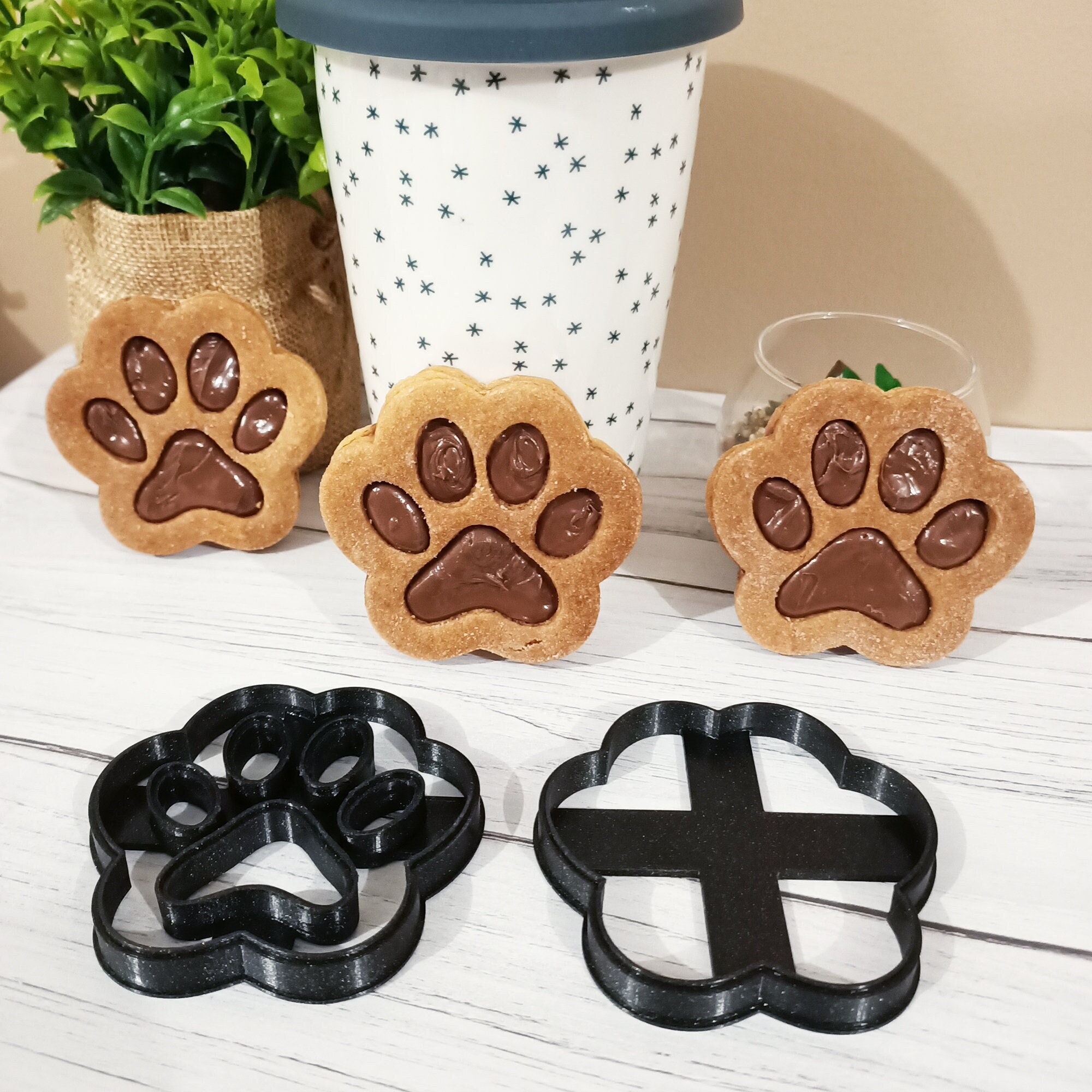 2 Emporte-Pièces - Patte de Chien Chat Empreinte Lavable en Lave-Vaisselle