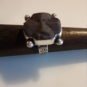 Staurolite ring size11 Sterling silver
