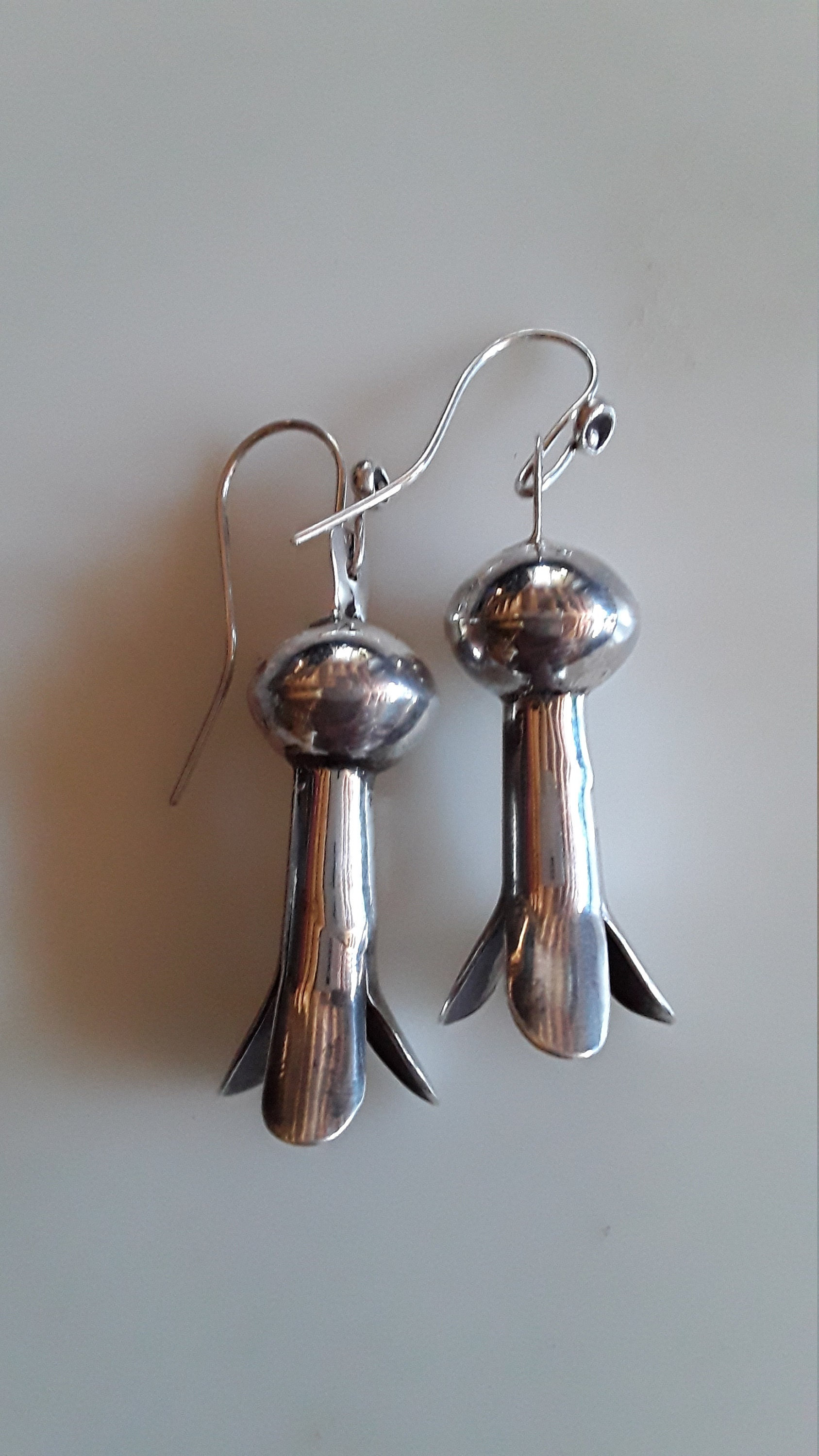 Squash Blossom Earrings Sterling Silver 1 1/4 Inch Long Shank Etsy
