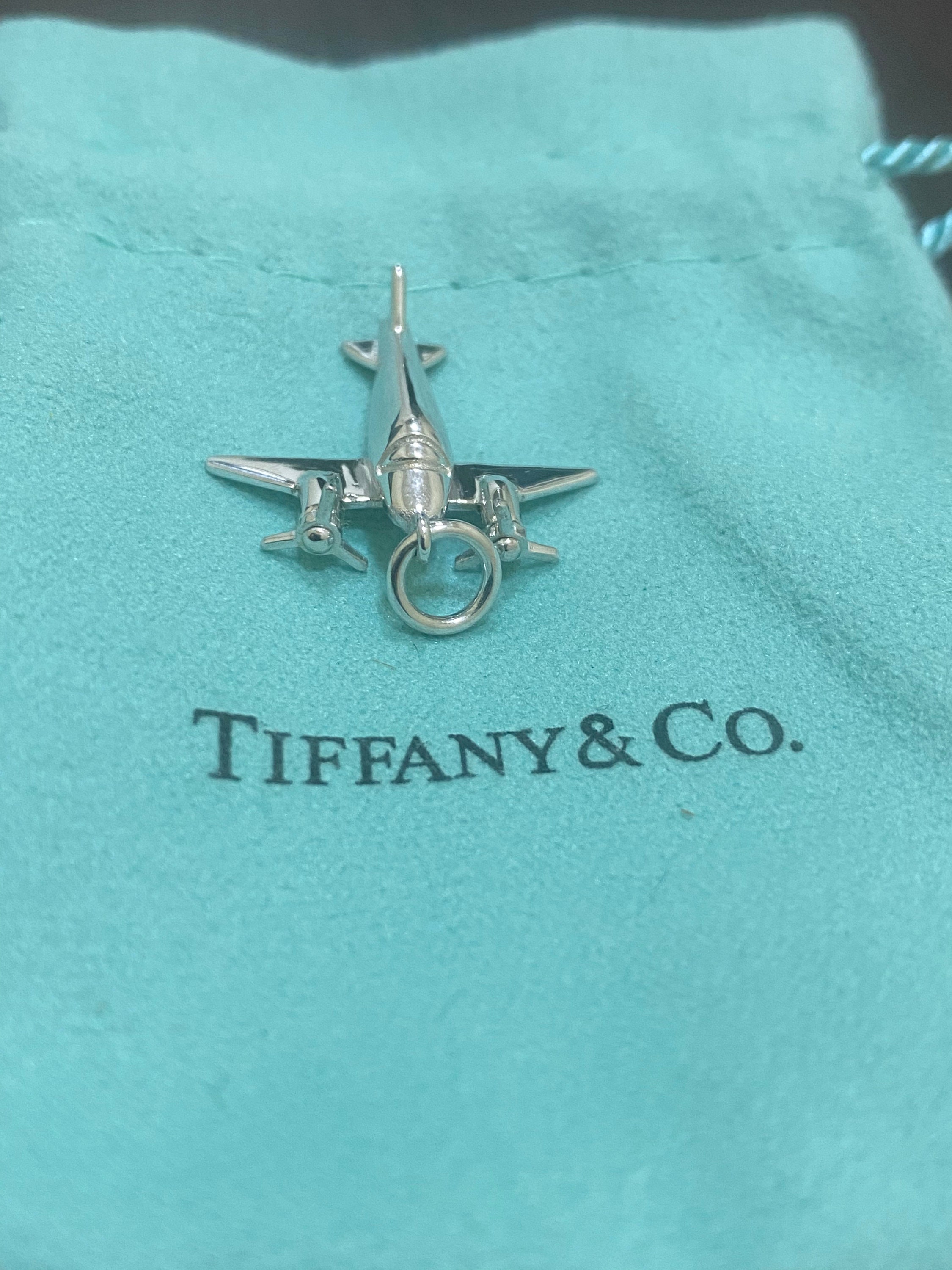Tiffany Co. Airplane Charm Pendant Sterling Silver 925 Etsy Canada