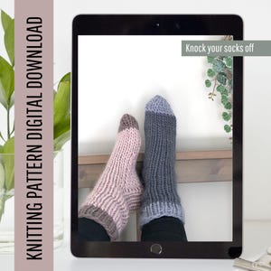 Breipatroon: knusse sokken, gezellige sofasokken: digitaal downloadpatroon