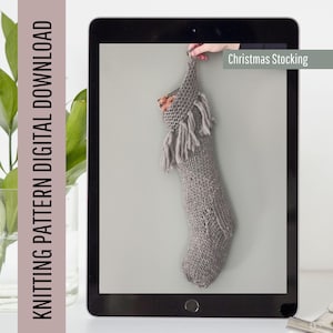 Modèle de tricot - chaussettes de Noël Holly Jolly - téléchargement numérique
